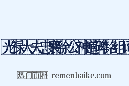 光禄大夫忠襄徐公神道碑铭组词是什么意思的图片